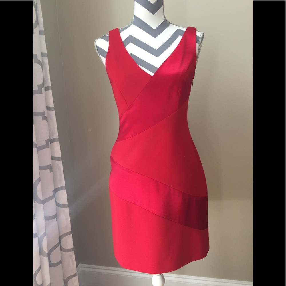 Red cocktail dress